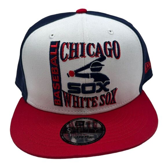 New Era 9Fifty Chicago White Sox MLB Baseball Snapback‎ Hat Cap Blue Red Retro - Picture 1 of 6